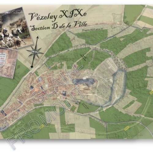 Vézelay en 1820 - visite (FR) spéciale anniversaire des plans du cadastre
