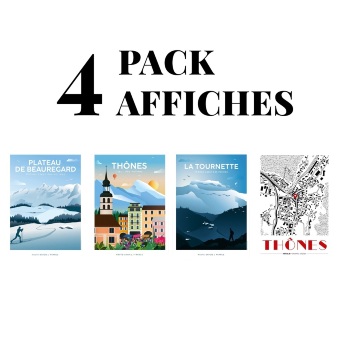 Pack 4 affiches 