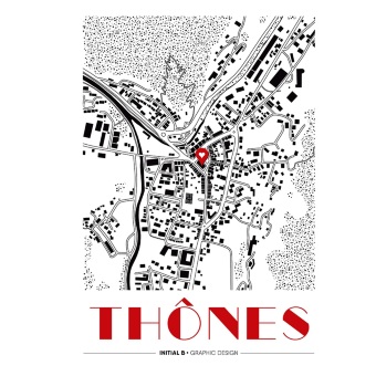 Affiche Thônes - Initial B
