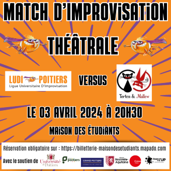 MATCH D'IMPROVISATION - Ludi Poitiers vs Les Chats Terton & Mallow