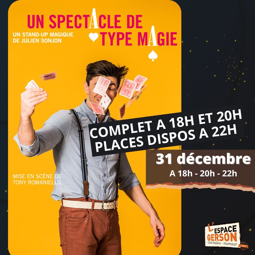 Julien Sonjon // 31 décembre 2025 // 18h-20h-22h // Espace Gerson