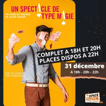 Julien Sonjon // 31 décembre 2025 // 18h-20h-22h // Espace Gerson